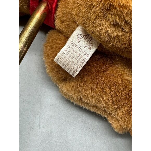 Applause marry carousel Plush Reindeer Figurine Felt Details & Gold Pole On Gree - Picture 7 of 8